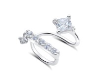 Beautiful CZ Silver Ear Cuff EC-1246